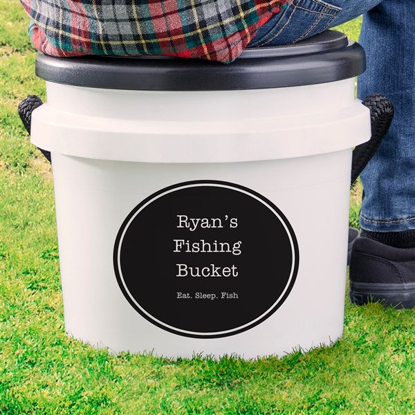 Personalized Fishing Bucket Cooler & Seat - 18977