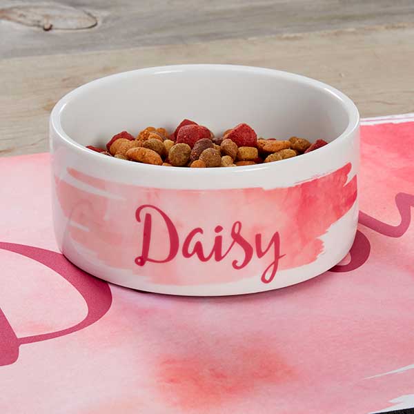 Personalized Dog Bowls - Watercolor Designs - 19022