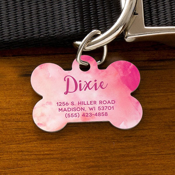 Personalized Dog Tags - Watercolor Design - 19038