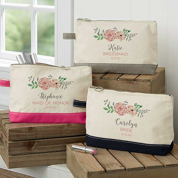 bridal party makeup bags