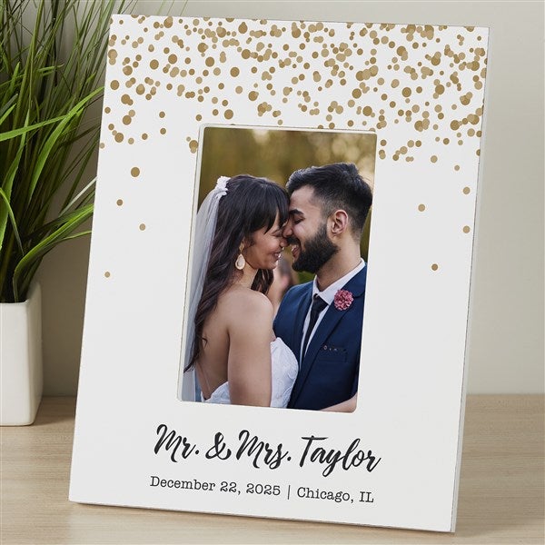 Personalized Wedding Picture Frame - Sparkling Love - 19096