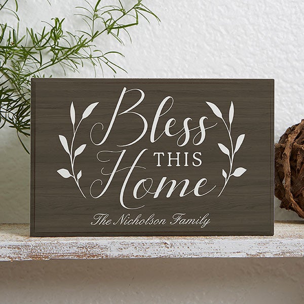 Personalized Shelf Decor - Bless This Home - 19129
