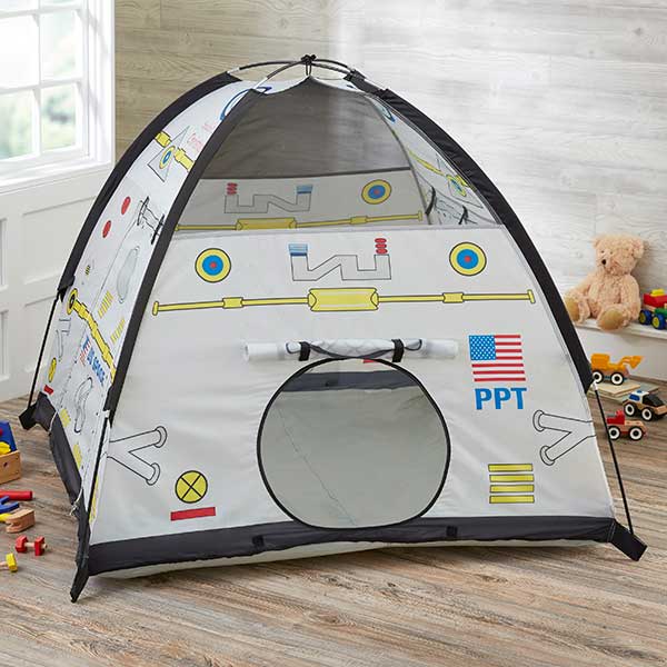 Personalized Kids Play Tent - Rocket Ship