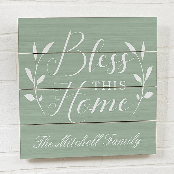 in this house wooden sign