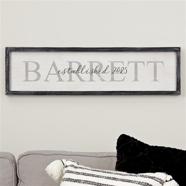 Personalized Family Name Wall Art - Barnwood Frame - 19255