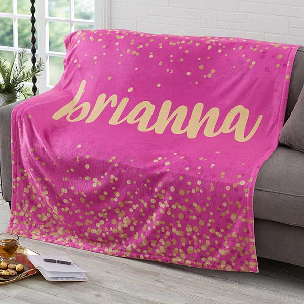 personalized girl blankets