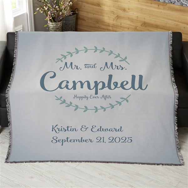 Personalized Wedding & Anniversary Blankets - Mr & Mrs - 19268