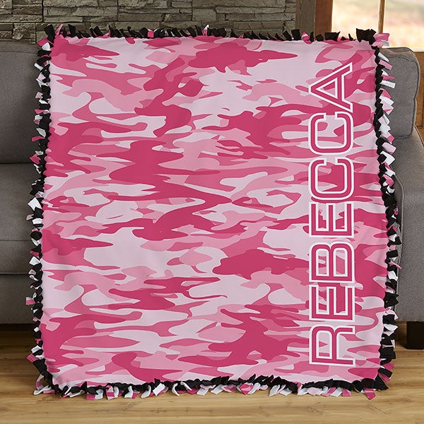 Pink Camouflage Blanket, Blanket