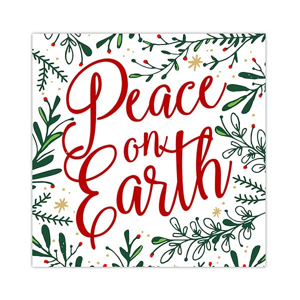 Botanical Peace on Earth Holiday Card