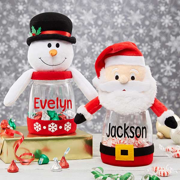 Personalized Christmas Candy Jars