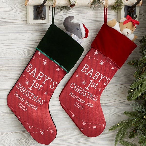 baby christmas stockings personalized