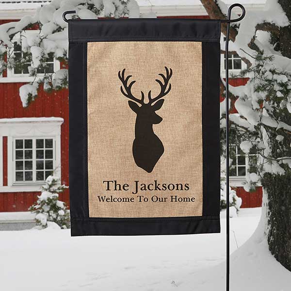 Winter Themed Personalized Garden Flags - 19521
