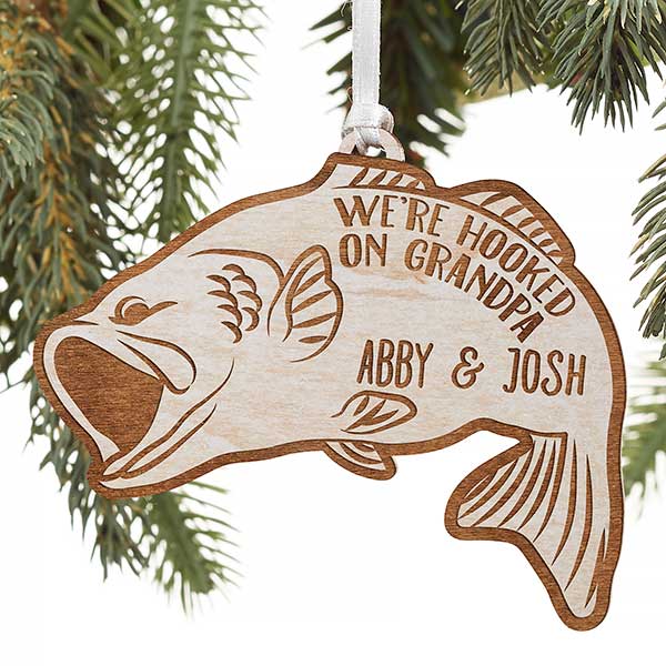 Personalized Bass Fishing Ornament - 19564