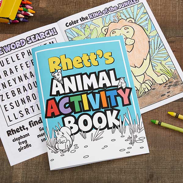 Personalized Coloring Activity Book - Amazing Animals - 19581