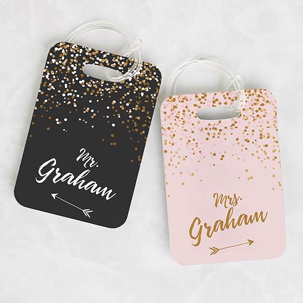 Sparkling Love Personalized Luggage Tags