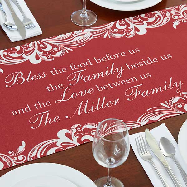 personalized christmas table runner