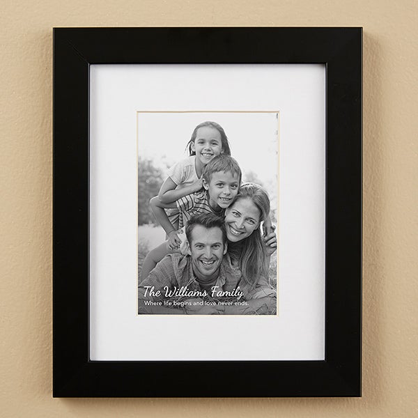 Personalized 8x10 Framed Photo Prints - Text Overlay
