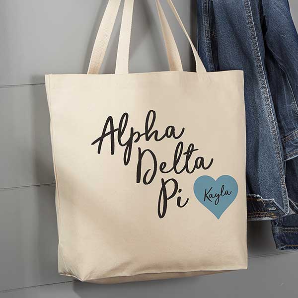 sorority tote bag