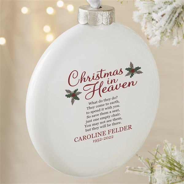 Christmas In Heaven Personalized Dexule 3D Disc Memorial Ornament