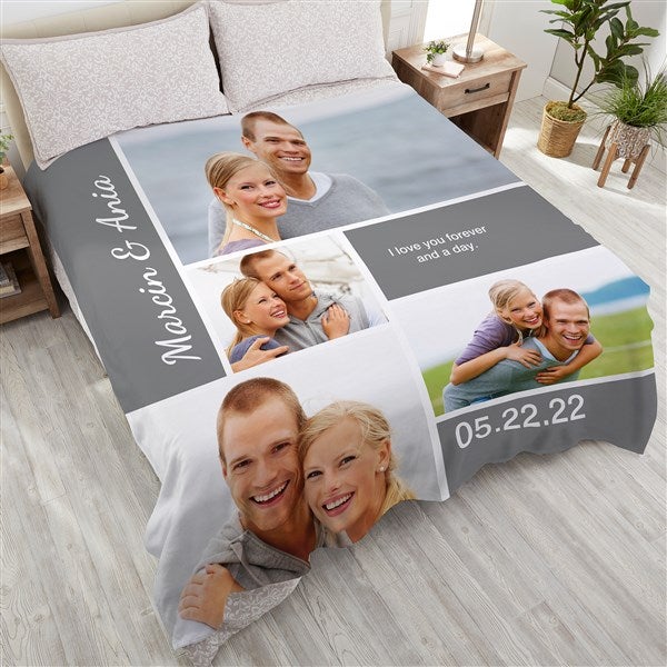 Personalized Photo Blankets - Love Photo Collage - 19890