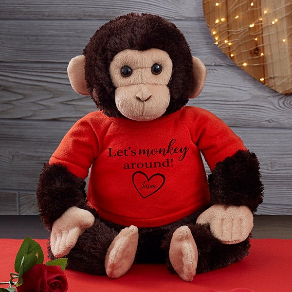 valentines day stuffed monkey