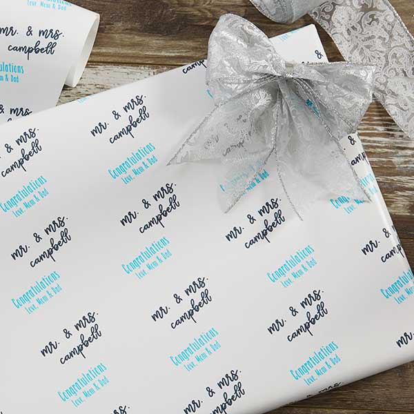 Personalized Wedding Wrapping Paper 