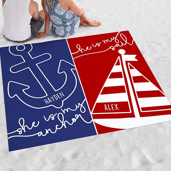 personalized beach blanket