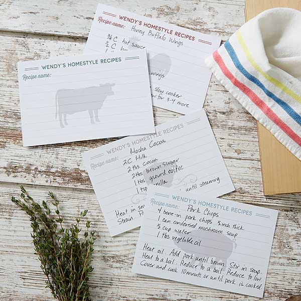 Personalized Recipe Cards - Farmhouse Kitchen