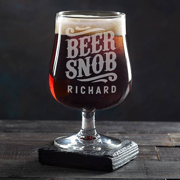 Personalized Craft Beer Glass - Beer Snob - 20544
