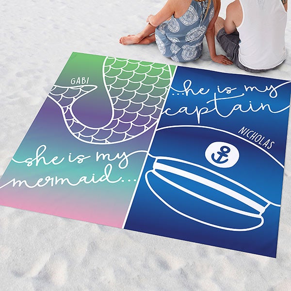 personalized beach blanket