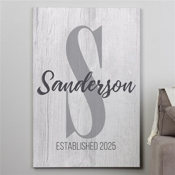 Personalized Canvas Prints - Rustic Farmhouse Initial - 20621