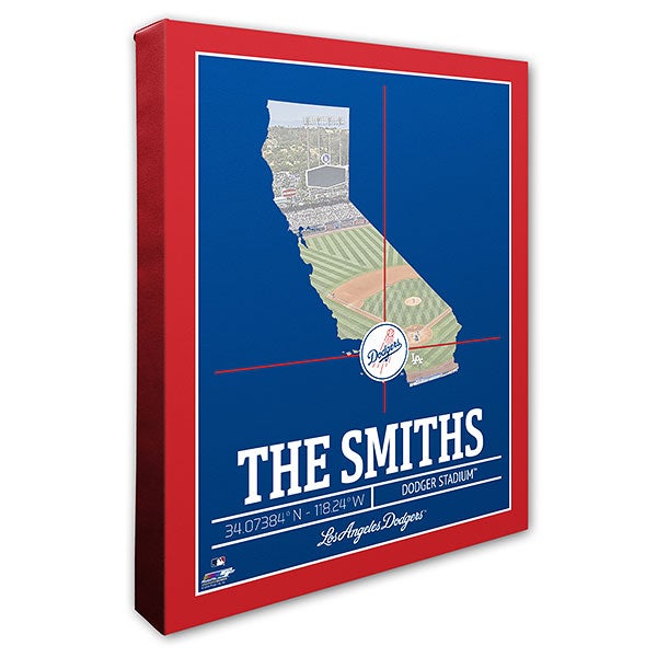 Los Angeles Dodgers Personalized Mlb Wall Art