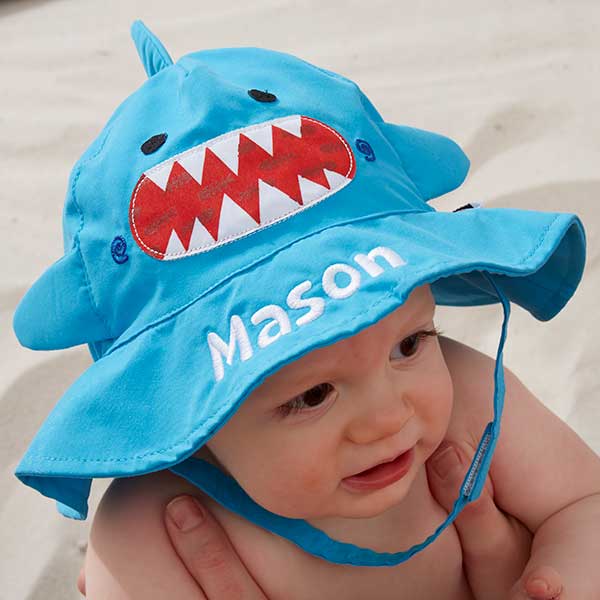 Custom Embroidered Baby Sun Hat - Shark - 20753