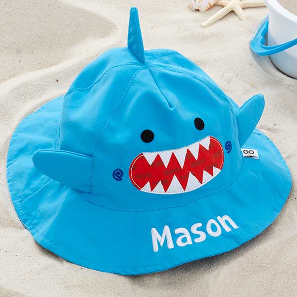 Custom Embroidered Baby Sun Hat - Shark