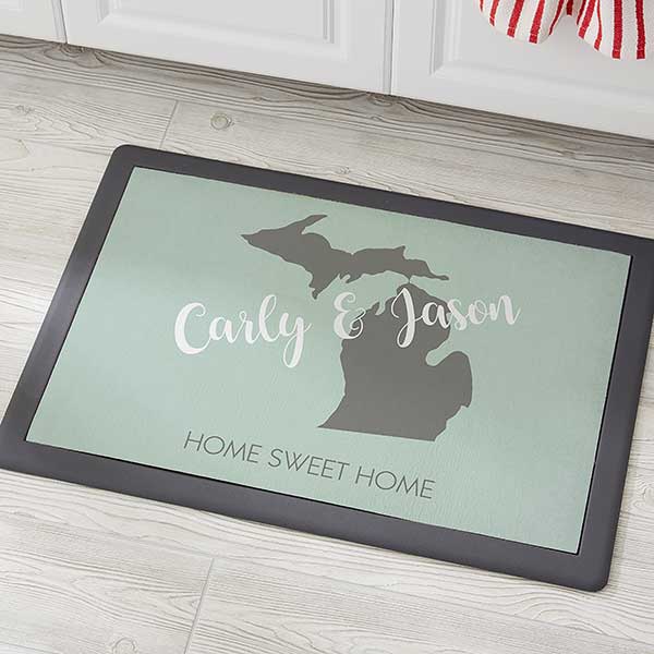 State Pride 18x27 Personalized Kitchen Mat For The Home