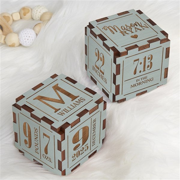 New Baby Personalized Wooden Baby Blocks - 20950