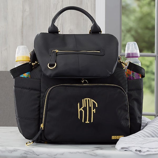 faux leather backpack diaper bag