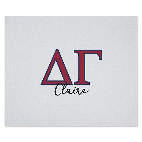 Delta Gamma Personalized Greek Letter Sweatshirt Blanket Sorority Gifts