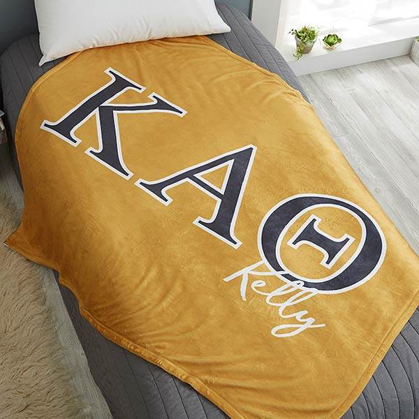 Kappa Alpha Theta Personalized Greek Letter 50x60 Fleece Blanket Sorority Gifts