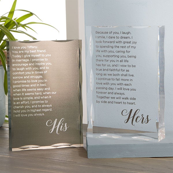 2PCS engagement gifts for couples Vows Book Hers and Hers Wedding