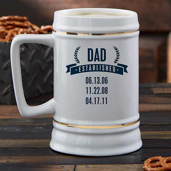 Personalized Beer Stein - Date Established - 21038