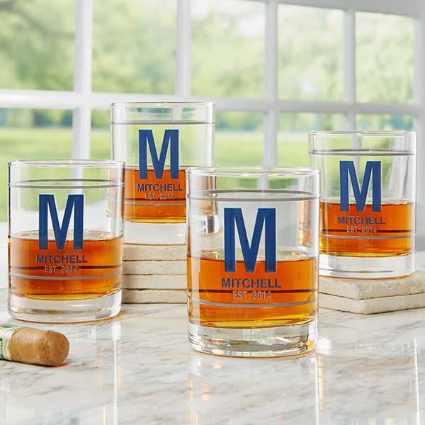 Custom Whiskey Glass, Monogrammed Whiskey Glasses, Rocks Glasses, Scotch  Glasses, Engraved Whiskey Glasses, Whiskey Glasses Personalized 