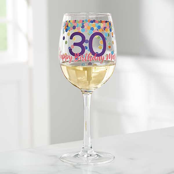 birthday wine glasses