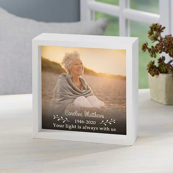 Photo Memorial Personalized LED Light Shadow Box - 21191
