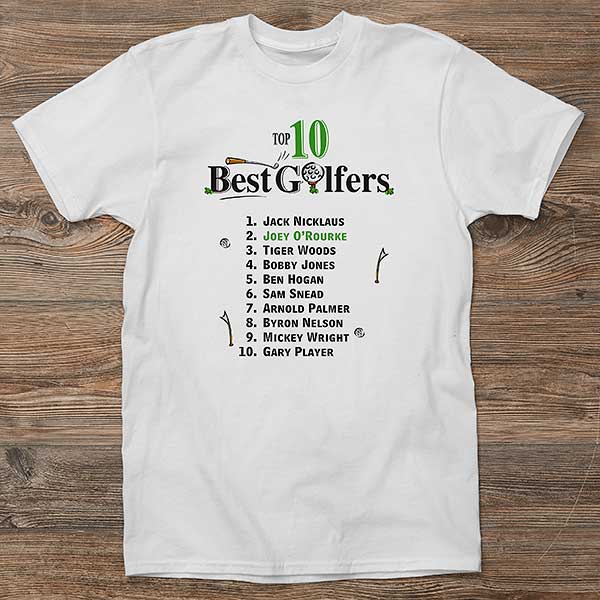 Personalized Top Ten Golfers Shirts and Accessories - 2120