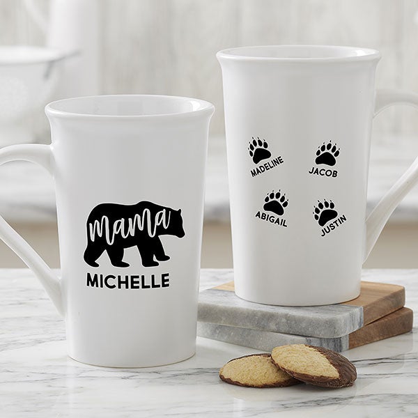 Mama Bear Personalized With Kids Names Engraved Tumbler, Stainless