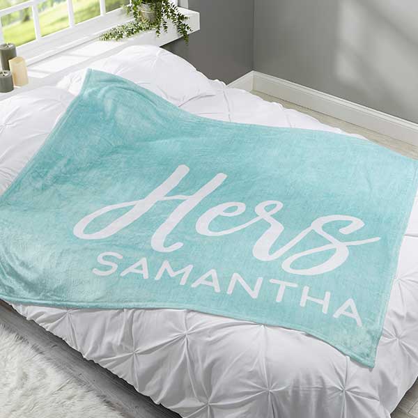 His & Hers Personalized Couple Blankets