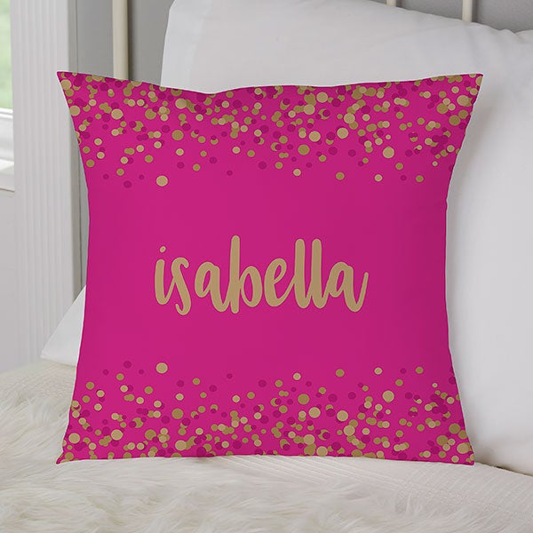 Sparkling Name Personalized Throw Pillows - 21341