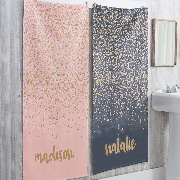 personalized bath towels for college