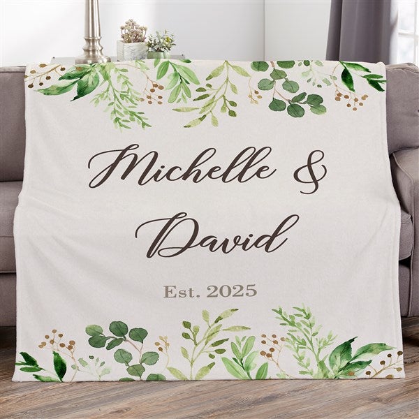 Personalized Couple Blanket - Laurels of Love - 21532